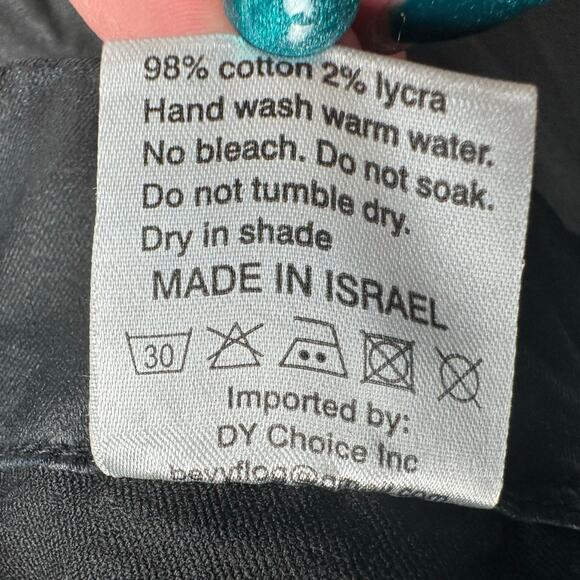 Bevy Flog Pants Womens 28 Black Vegan Leather Coated Pullon Pockets Quiet Luxury - Picture 8 of 13